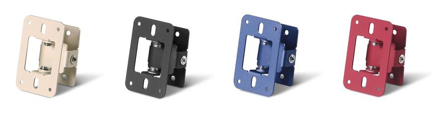 Adjustable wall brackets in sand, black, navy and burgundy